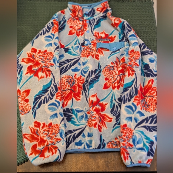 Patagonia Synchilla Floral Fleece Pullover/ Medium - Picture 1 of 4